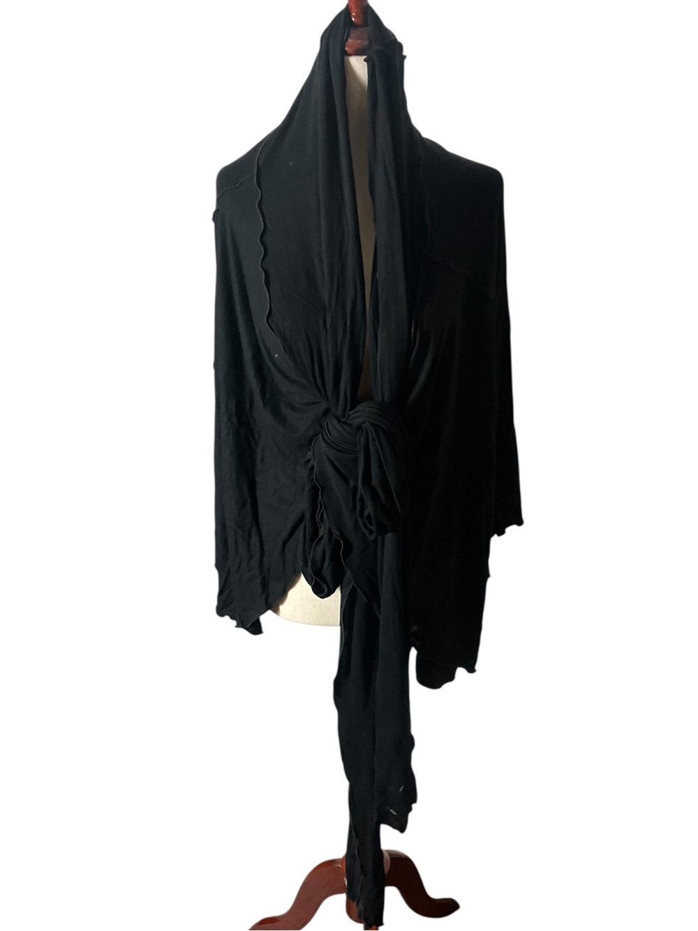 AngelRox Multi Wear Wrap Scarf Skirt Black Bamboo OSFM